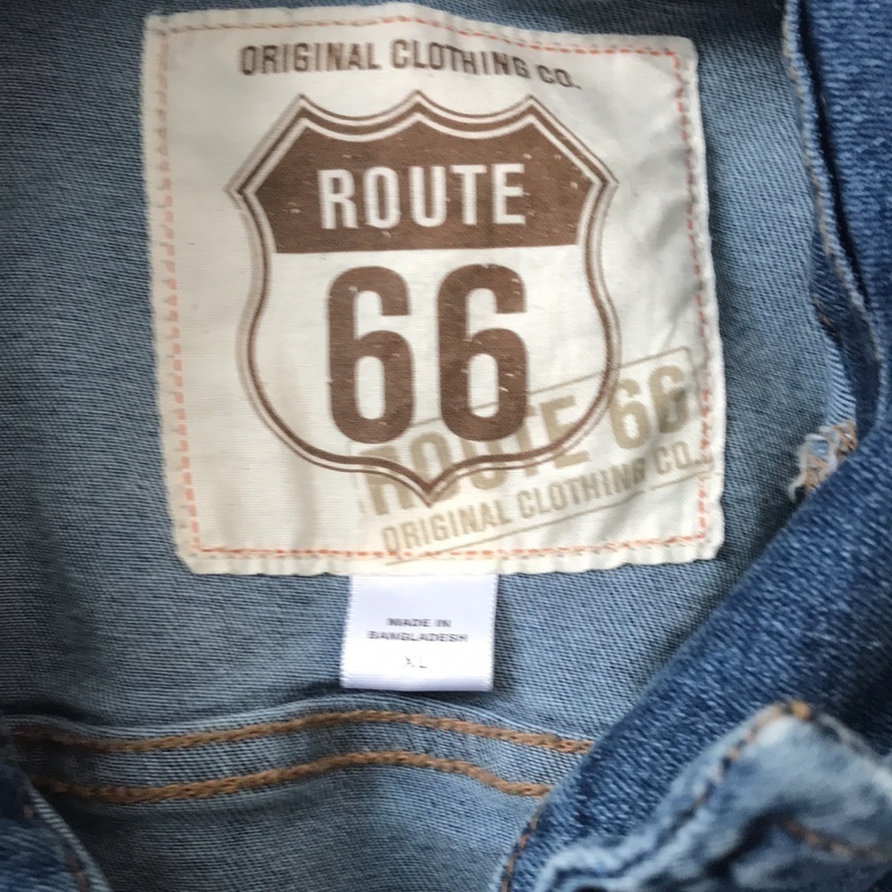 2/$50 ROUTE 66 Denim Jacket Size Extra Large - Picture 8 of 9
